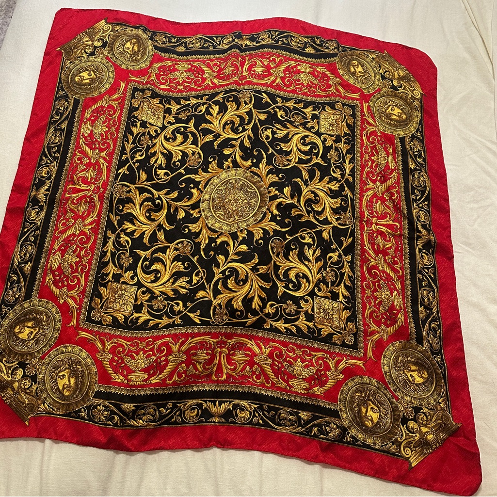 Vintage Made In Italy 100 Silk Scarf